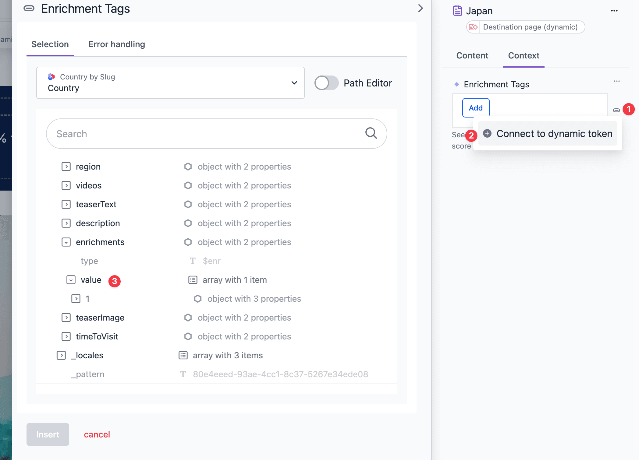 enrichment-tags-connect-dynamic-token