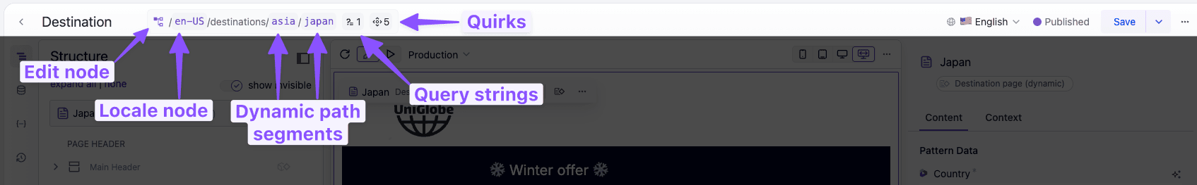 Manage dynamic preview values