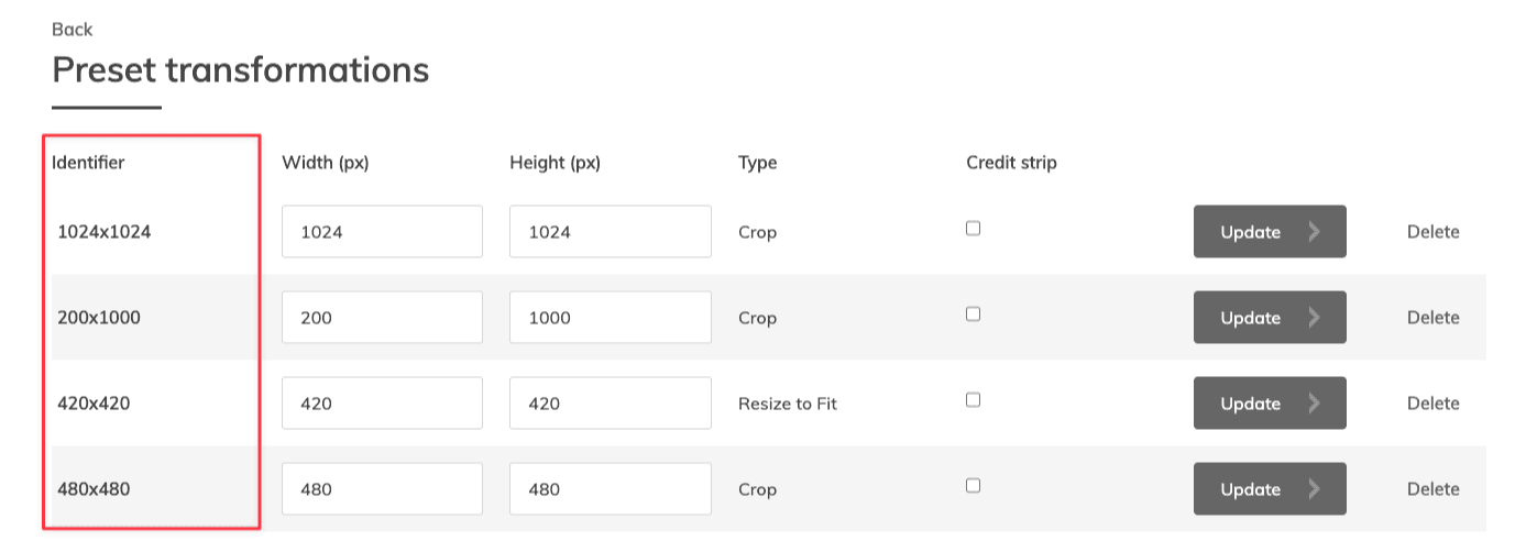 Asset Bank's Asset Transformer settings