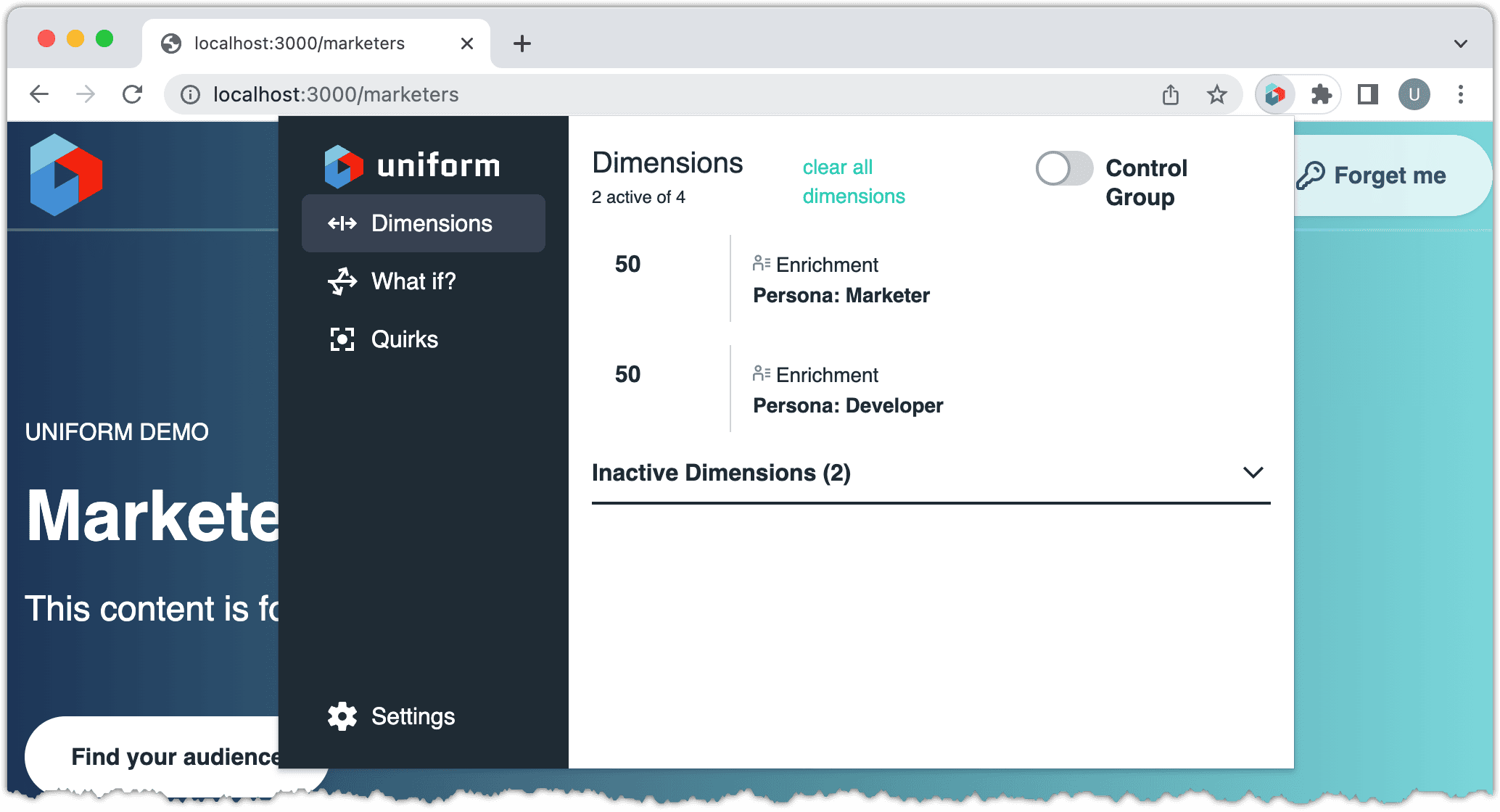 localhost-page-marketers-extension-dimensions